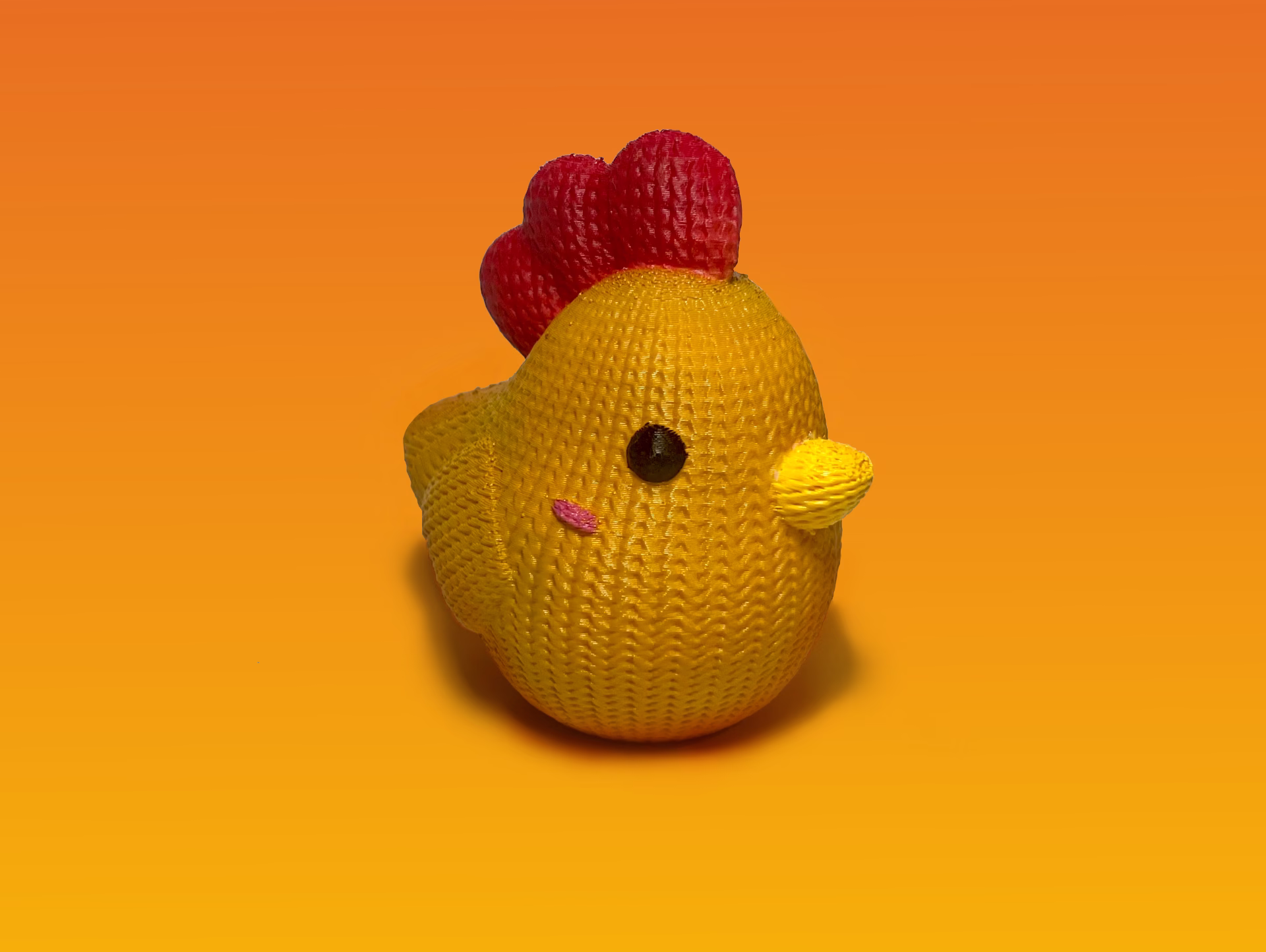 Sevimli Tavuk - 3D Örme Oyuncak