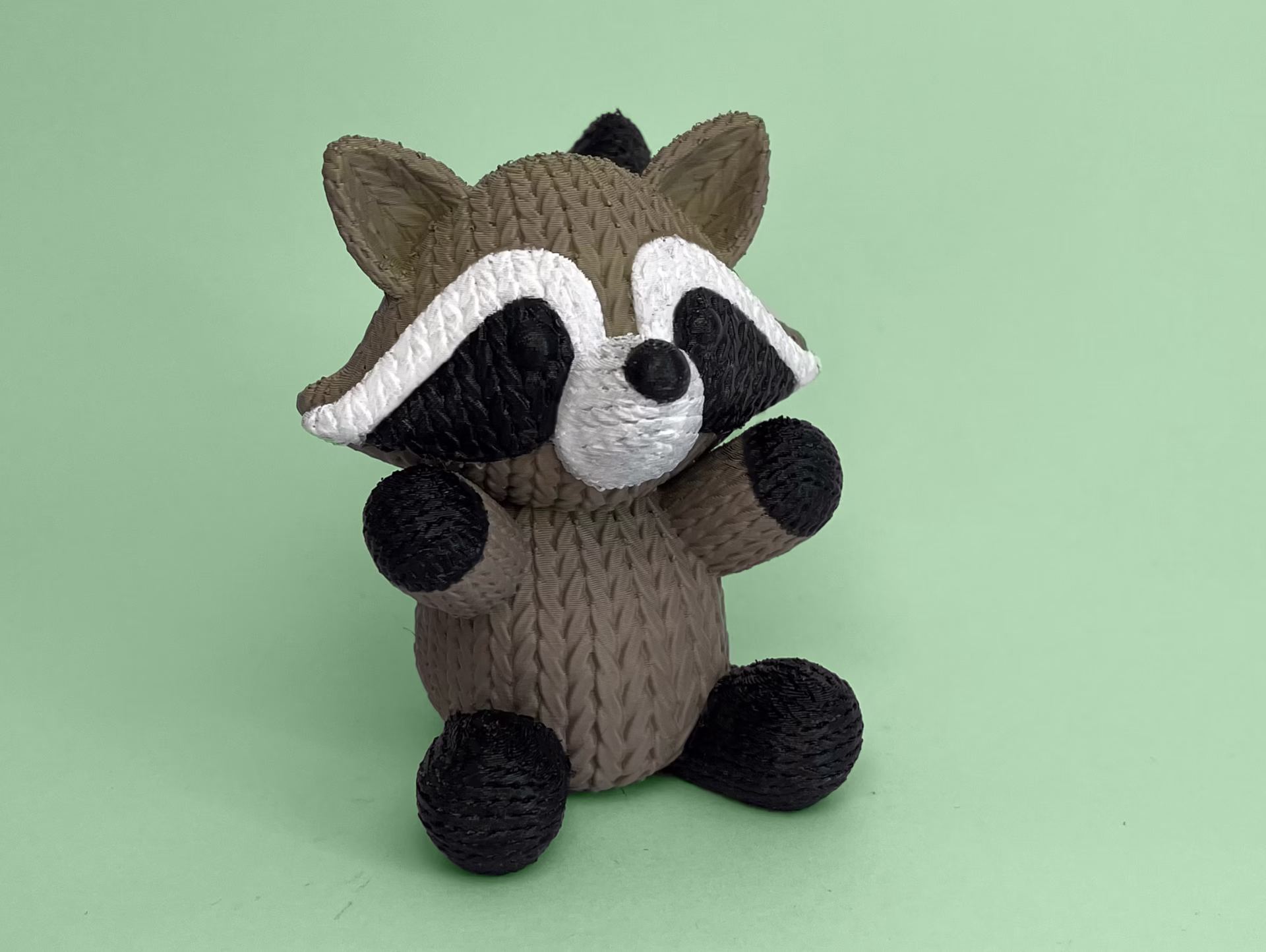 Küçük Rakun - 3D Örme Oyuncak