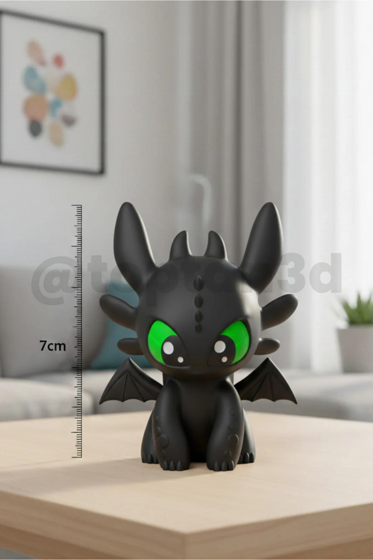 Siyah Ejderha Oyuncak Figür (Yükseklik: 7cm)