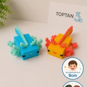 (2'li Paket) Axolotl Büyük Boy, İkili Aksolotl Figür Oyuncak - 9 cm