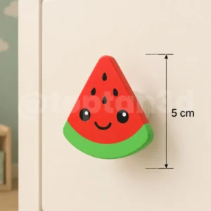 (5 cm) Sevimli Karpuz Dolap Kulpu, Mobilya Kulbu - Çocuk Oda Aksesuarı, Karpuz Kulp (Kulp Vidası Dahildir)