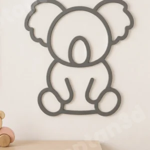 Koala Bebek Odası Süsü, Modern ve Şık Duvar Süsü, Bebek Odası Duvar Süsü (15 CM)