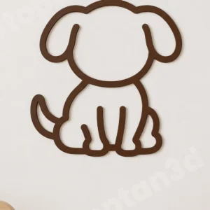 Köpek Bebek Odası Süsü, Modern ve Şık Duvar Süsü, Bebek Odası Duvar Süsü (15 CM)