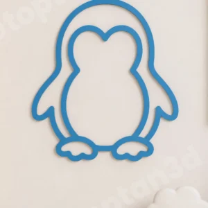 Penguen Bebek Odası Süsü, Modern ve Şık Duvar Süsü, Bebek Odası Duvar Süsü (15 CM)