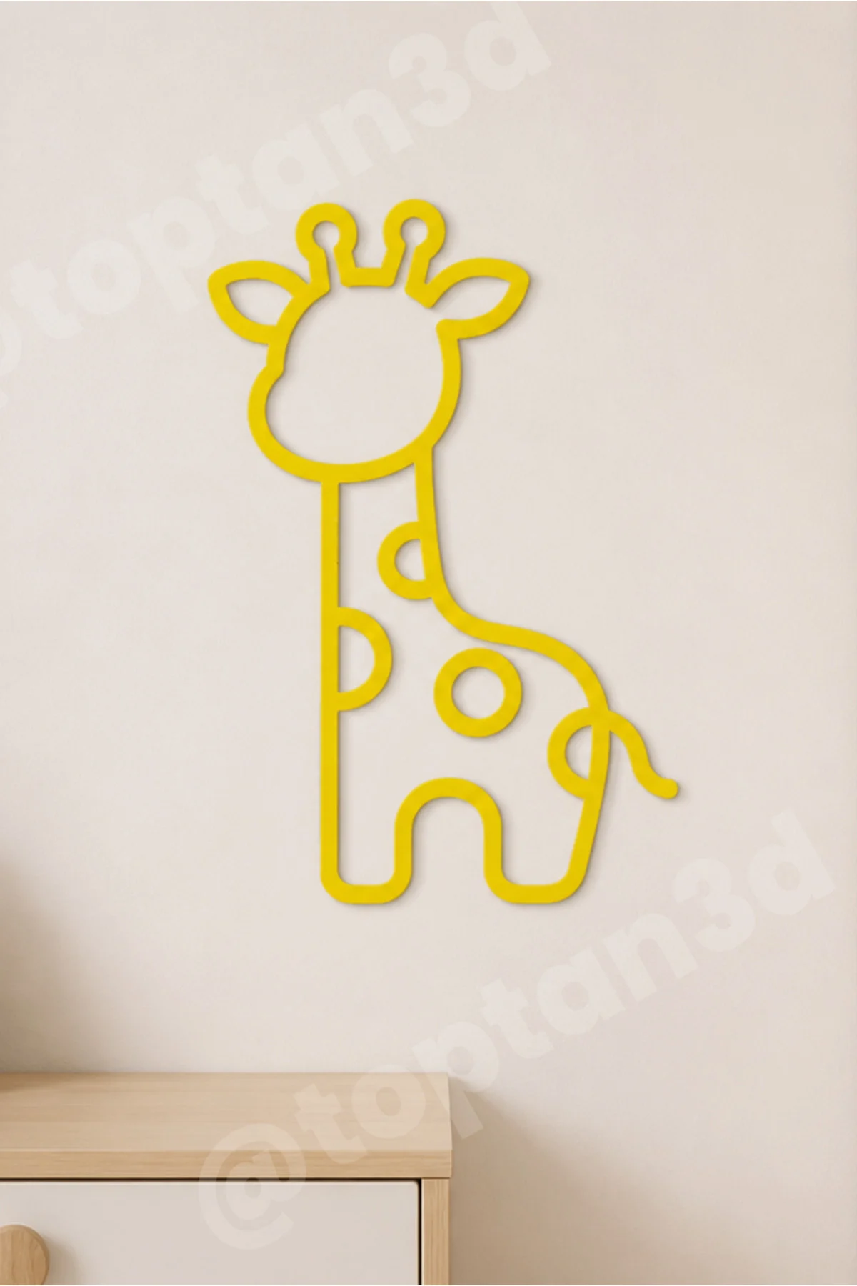 Zürafa Bebek Odası Süsü, Modern ve Şık Duvar Süsü, Bebek Odası Duvar Süsü (15 CM)