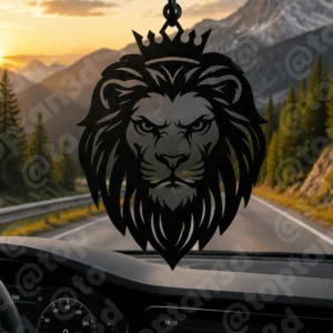 Kral Taçlı Aslan Ayna Süsü, Araba Süsü, Aslan Dikiz Aynası Süsü - Eşe, Dosta, Sevgiliye Araba Hediyesi