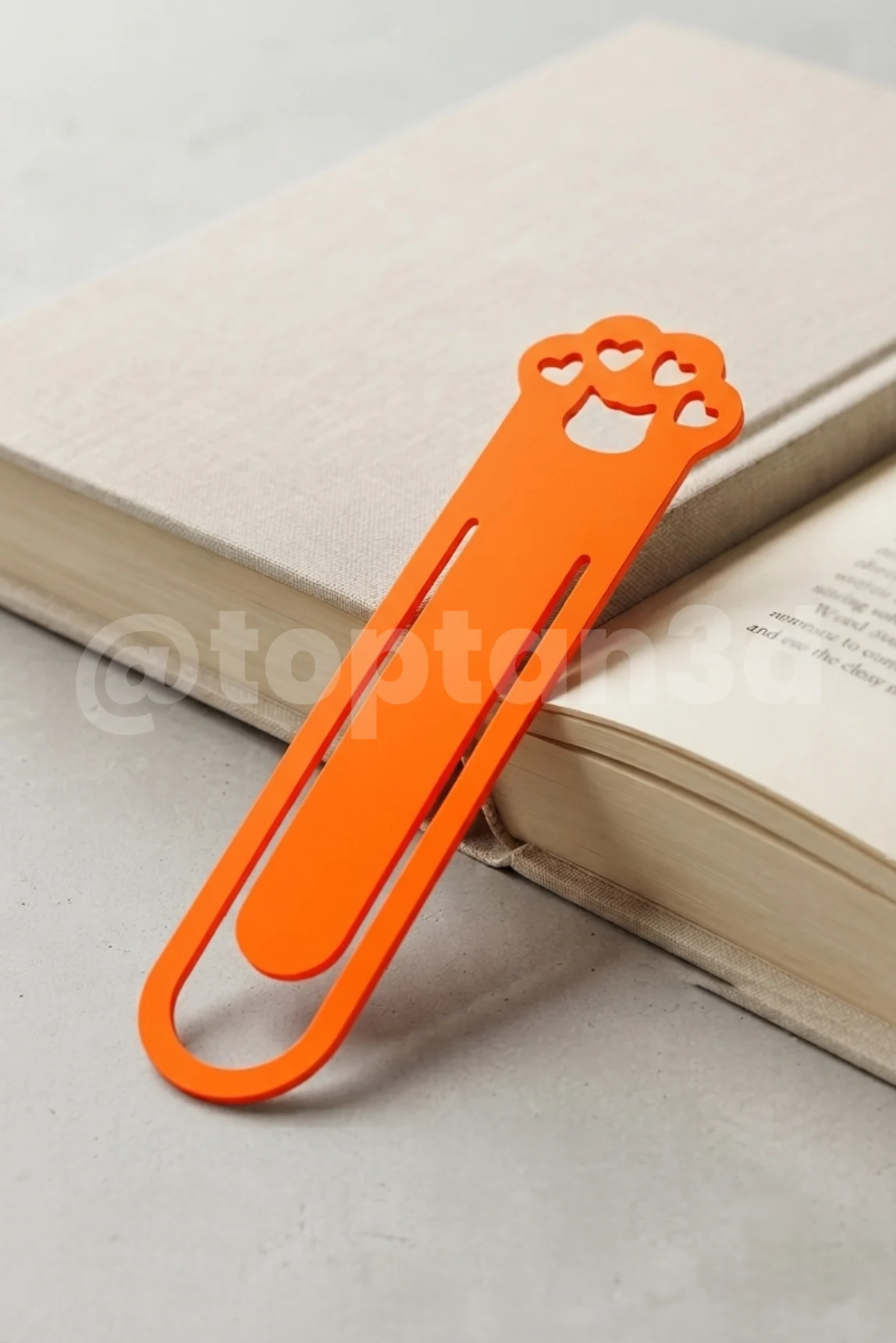 Turuncu Pati Kitap Ayracı, Sevimli Kedi Pati Figürlü Ayraç, Kedi Severlere Hediyelik Kitap Ayracı – 10CM