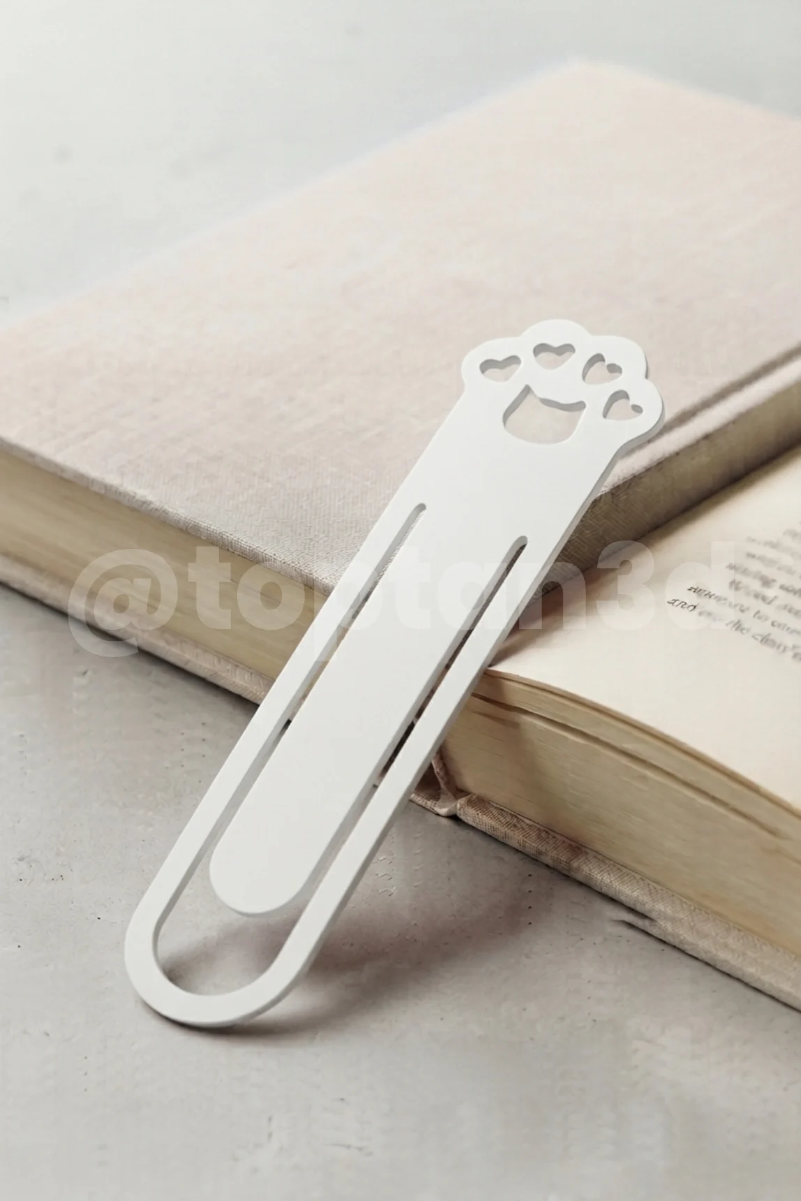 Beyaz Pati Kitap Ayracı, Sevimli Kedi Pati Figürlü Ayraç, Kedi Severlere Hediyelik Kitap Ayracı – 10CM