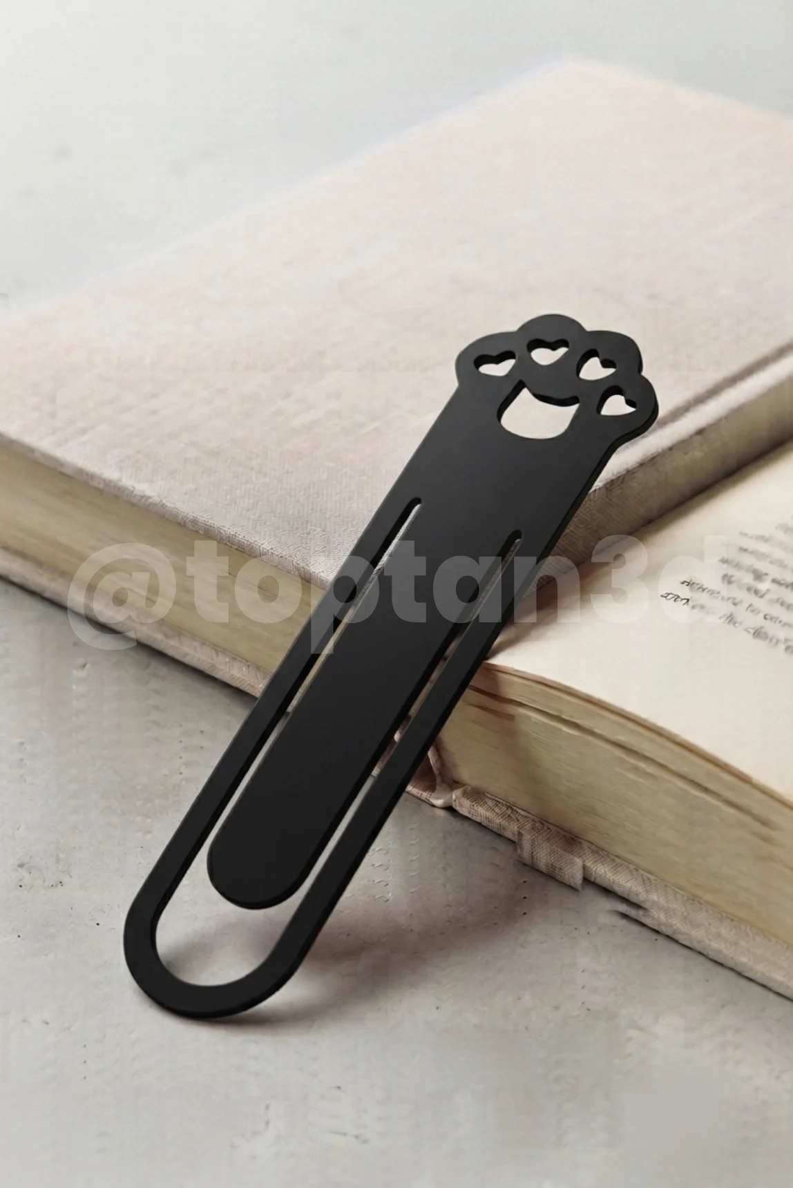 Siyah Pati Kitap Ayracı, Sevimli Kedi Pati Figürlü Ayraç, Kedi Severlere Hediyelik Kitap Ayracı – 10CM